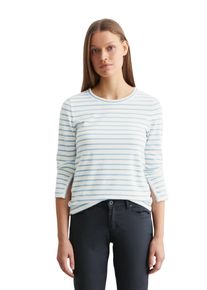 Marc O'Polo MARC O'POLO Damen Langarmshirt "aus Organic-Cotton-Stretch-Jersey", bunt, Basic, Gr. XXS, gestreift, Obermaterial: 95% Baumwolle, 5% Elasthan, Shirts