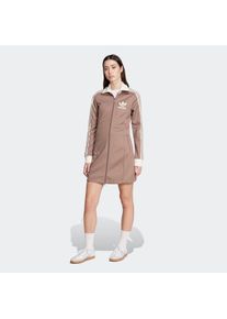 Damen Outdoorjacke "3S TRACK DRESS", braun, sportlich, Gr. XS, adidas originals, Obermaterial: 52% Baumwolle, 48% Polyester, Jacken