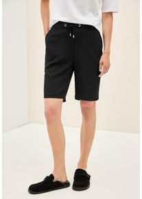 Cecil Damen Shorts, schwarz, casual, Gr. L, unifarben, Stoff, 70% Viskose, 30% Polyester, Hosen, High Waist