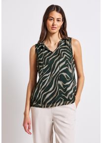 Street One Damen Blusentoppine grove grün, casual, Gr. 46, bedruckt, Stoff, Obermaterial: 100% Polyester; Futter: 100% Modal, Blusen, mit