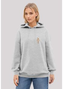F4NT4STIC Damen Kapuzenpullover "Orange Spritz Bestickt", grau, casual, Gr. L, Obermaterial: 80% Baumwolle, 20% Polyester, Pullover, Premium Qualität