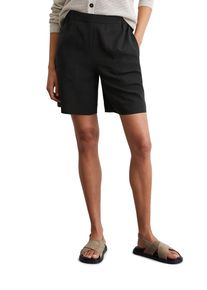 Marc O'Polo MARC O'POLO Damen Shorts "aus TENCEL Lyocell-Leinen-Mix", schwarz, casual, Gr. 42, unifarben, Obermaterial: 90% Lyocell, 10% Leinen, Hosen