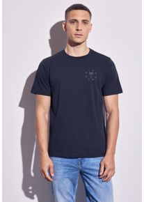 Street One MEN Herren T-Shirt, blau, casual, Gr. XXL, bedruckt, Web, 100% Baumwolle, Shirts, mit Rundhalsausschnitt