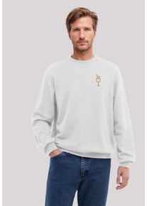 F4NT4STIC Herren Sweatshirt "Orange Spritz Bestickt", weiß, casual, Gr. S, Obermaterial: 80% Baumwolle, 20% Polyester, Sweatshirts, Premium Qualität
