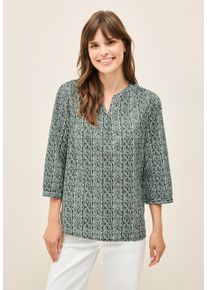Cecil Damen Shirtblusebalmy khaki, casual, Gr. S, bedruckt, Web, 100% Baumwolle, Blusen, mit 3/4 Ärmeln