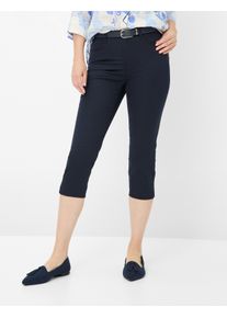 Brax Damen 3/4-Hose "Style MARY C", blau, Gr. 19, 76% Baumwolle, 21% Polyamid, 3% Elasthan, Hosen