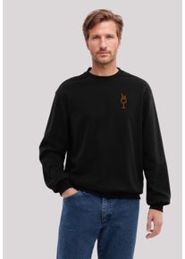 F4NT4STIC Herren Sweatshirt "Orange Spritz Bestickt", schwarz, casual, Gr. XS, Obermaterial: 80% Baumwolle, 20% Polyester, Sweatshirts, Premium
