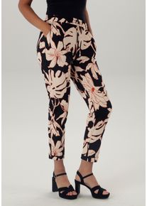 Damen Schlupfhose, bunt, modisch, Gr. 42, Aniston SELECTED, gemustert, bedruckt, Jersey, Obermaterial: 95% Polyester, 5% Elasthan, Hosen, mit