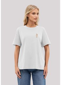 F4NT4STIC Damen T-Shirt "Orange Spritz Bestickt", weiß, casual, Gr. M, Obermaterial: 100% Baumwolle, Shirts, Premium Qualität