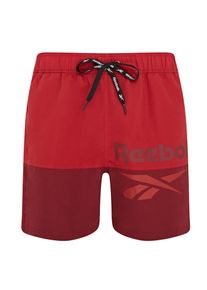 Reebok Herren Badeshorts "Rory"rot, burghund, sportlich, Gr. S, unifarben, Web, Polyester, Badehosen, mit Kordeln
