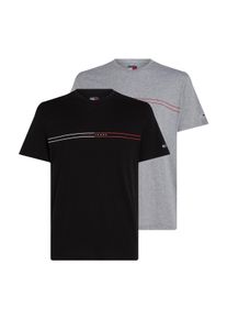 Tommy Jeans Herren T-Shirt "TJM SLM ENTRY GRPHC T EXT 2 PCK"schwarz, grau htr, casual, Gr. XXL, Single Jersey, Obermaterial: 100% Baumwolle, Shirts