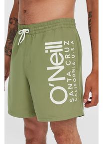 O`Neill O'NEILL Herren Badehose "ORIGINAL CALI 16'' SWIMSHORTS", grün, sportlich, Gr. M, Obermaterial: 100% Polyester, Badehosen