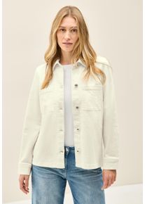 Cecil Damen Kurzjacke, beige, casual, Gr. XL, unifarben, Web, 81% Baumwolle, 17% Polyester, 2% Elasthan, Jacken, aus softem Materialmix