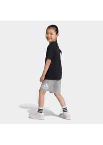 Kinder Trainingsanzug "LK BL CO T SET", schwarz, sportlich, Gr. 104, adidas Sportswear, Obermaterial: 100% Baumwolle, Sportanzüge