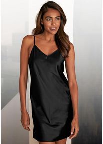 Lascana Negligé schwarz Gr. 32 für Damen. Mit V-Ausschnitt. Basic