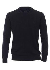 Casamoda Herren Strickpullover "Casamoda Pullover uni", blau, Gr. L, 100% Baumwolle, Pullover