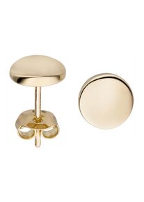 Jobo Damen Paar Ohrstecker "Ohrringe 7 mm", Gelbgold 333, gold, Gelbgold 333, Ohrringe, 333 Gold