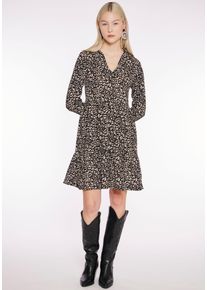 Haily's HAILY’S Damen Minikleid "SH P DR Al44ba", schwarz, feminin, Gr. L, animal-print, Web, Obermaterial: 98% Polyester, 2% Elasthan, Kleider