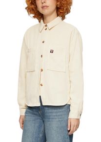 QS Damen Cordjacke, beige, casual, Gr. 40, Strukturmuster, Cord, Obermaterial: 90% Polyester, 10% Polyamid, Jacken, in Cord Qualität