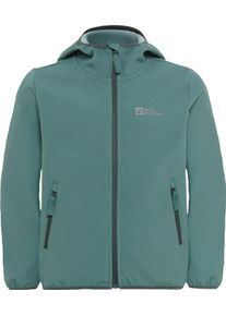 Jack Wolfskin Kinder Softshelljacke "FOURWINDS JACKET KIDS", grün, sportlich, Gr. 116, Softshell, Obermaterial: 100% Polyester, Jacken