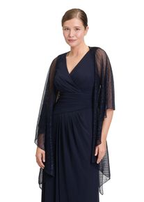Vera Mont Damen Multifunktionstuch "Vera Mont Cape im Glitzer-Look", blau, modisch, Polyester, Modetücher