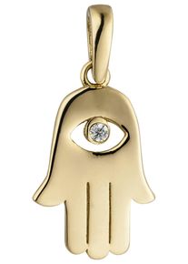 Jobo Damen Ketten-Anhänger "Anhänger Hand", Gelbgold 333, gold, Gelbgold 333, Schmuckanhänger, 333 Gold mit Zirkonia