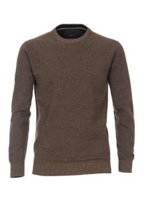 Casamoda Herren Strickpullover "Casamoda Pullover uni", beige, Gr. L, 90% Baumwolle, 10% Polyamid, Pullover