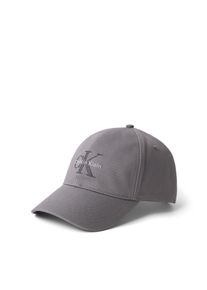 Damen Baseball Cap "MONO LOGO EMBRO CAP", grau, casual, Calvin Klein Jeans, Stoff, Baumwolle, Caps, mit Logostickerei