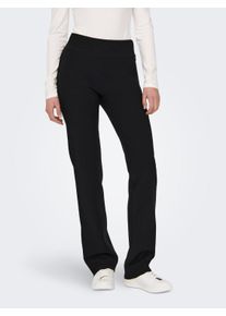 Only Damen Leggings "ONLCLEVER WIDE BAND LONG PANT PNT", schwarz, modisch, Gr. S, unifarben, Web, Obermaterial: 94% Polyester, 6% Elasthan, Hosen