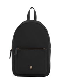 Tommy Hilfiger Rucksack "TH SPRING BACKPACK", schwarz, Textil, casual, Rucksäcke, Damen City-Rucksack, Freizeit-Rucksack, Freizeit-Bag mit Logoflagge