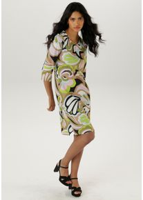 Damen Jerseykleid, bunt, casual, Gr. 48, Aniston SELECTED, gemustert, bedruckt, Milano Rib, Obermaterial: 89% Viskose, 9% Polyester, 2% Elasthan,