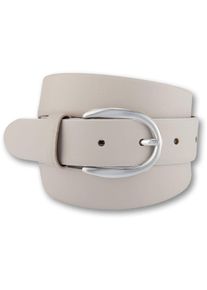 Bernd Götz BERND GÖTZ Damen Ledergürtel, beige, casual,feminin,klassisch,modisch, Gr. 100, unifarben, Leder, Gürtel, mit Designschließe in Hufeisenform