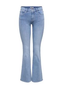 Only Damen Bootcut-Jeans "ONLBLUSH MID WAIST FLARED DNM", blau, modisch, Gr. XL, unifarben, Denim/Jeans, Obermaterial: 92% Baumwolle, 6%