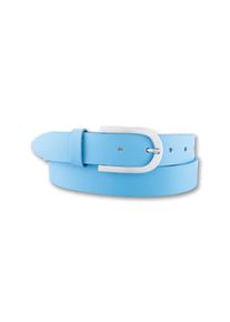 Bernd Götz BERND GÖTZ Damen Ledergürtel, blau, casual, Gr. 110, unifarben, Rindsleder, Gürtel, mit Schließe in Hufeisenoptik