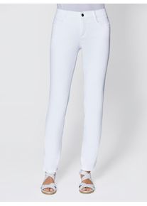 Ascari Damen Stretch-Jeans, weiß, Gr. 19, unifarben, 91% Baumwolle, 6% Polyester, 3% Elasthan, Jeans