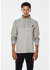 Street One MEN Herren Sweatshirt, grau, casual, Gr. XL, unifarben, Web, Sweatware, 100% Baumwolle, Sweatshirts, mit Schalkragen