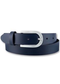 Bernd Götz BERND GÖTZ Damen Ledergürtel, blau, casual, Gr. 100, unifarben, Rindsleder, Gürtel, mit Schließe in Hufeisenoptik