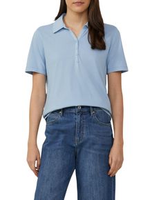 s.Oliver Damen Poloshirtpastell blau, casual, Gr. 38, unifarben, Obermaterial: 100% Baumwolle, Shirts, mit Polo Kragen