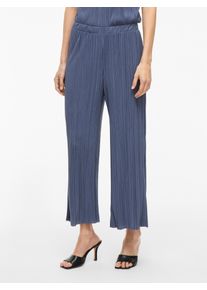Vila Damen Schlupfhose "VIPLISA HW CULOTTE PANTS - NOOS", blau, modisch, Gr. L, unifarben, Web, Obermaterial: 65% Polyester, 35% Viskose, Hosen,