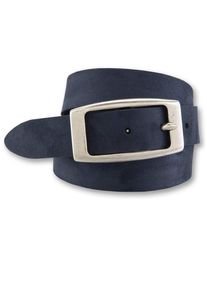 Bernd Götz BERND GÖTZ Damen Ledergürtel, blau, casual,feminin,klassisch, Gr. 85, unifarben, Leder, Gürtel, mit länglicher Schließe