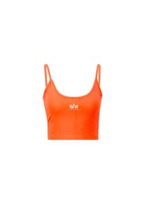 Damen Muscleshirt "Alpha Industries Women - Tanks Basic Crop-Top SL Women", rot, Gr. S, Alpha Industries, Obermaterial: 95% Baumwolle, 5% Elastan,