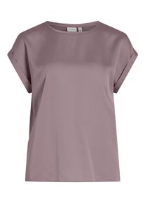 Vila Damen Kurzarmshirt "VIELLETTE S/S SATIN TOP - NOOS"toadstool, modisch, Gr. 34, unifarben, Satin, Obermaterial: 100% Polyester, Shirts, Satin