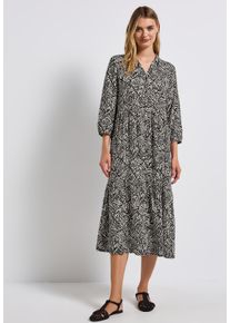 Street One Damen Midikleidpine grove grün, casual, Gr. 44, bedruckt, Stoff, 100% Viskose, Kleider, aus Viskose