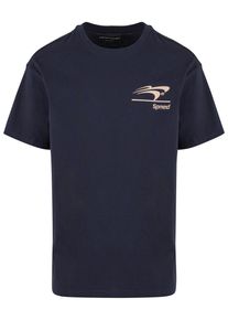 Herren T-Shirt "Upscale by Mister Tee Buenos Aires Oversize Tee", blau, casual, Gr. L, UPSCALE BY MISTER TEE, bedruckt, 100% Baumwolle, Shirts
