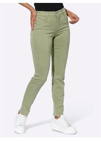 Ascari Damen Stretch-Jeans, grün, Gr. 48, unifarben, 91% Baumwolle, 6% Polyester, 3% Elasthan, Jeans