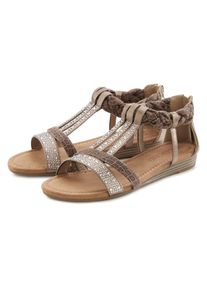 Lascana Damen Sandale "Sommerschuh, Sandalette", Gr. 36, grau, Obermaterial: 100% Lederimitat. Futter: 100% Lederimitat. Decksohle: 100% Lederimitat.