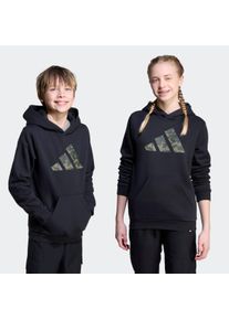 Kinder Kapuzensweatshirt "J CAMO HD", schwarz, sportlich, Gr. 128, adidas Sportswear, Obermaterial: 70% Baumwolle, 30% Polyester, Sweatshirts