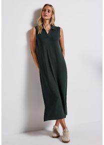 Street One Damen Midikleid, grün, casual, Gr. 42, unifarben, Strick, Obermaterial: 78% Viskose, 17% Polyester, 5% Elasthan, Kleider, in Strick-Optik