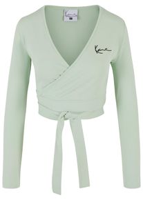Karl Kani Herren Longsleeve "Karl Kani Damen", grün, klassisch, Gr. M, 95% Baumwolle, 5% Elasthan, Shirts
