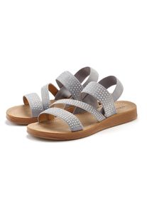 Vivance Damen Sandale "Mule, Sandale, offener Schuh, Pantolette, Sommerschuh", Gr. 37, grau, Obermaterial: 100% Textilmaterial. Decksohle: 100%